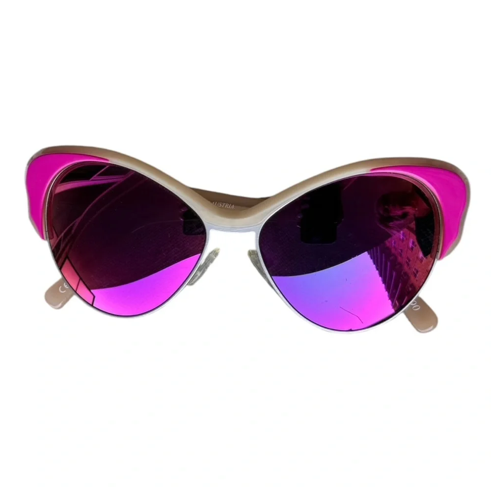 Andy Wolf Sweet Summer Breeze Cat Eye Sunglasses in Pink and Beige